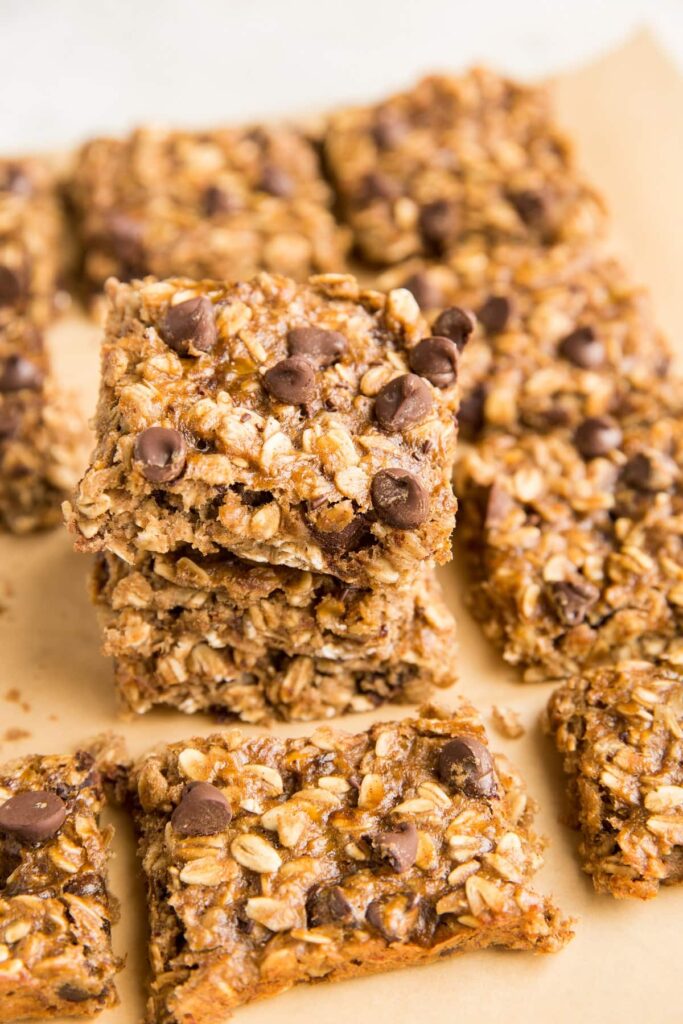 4 ingredient banana oat bars 8